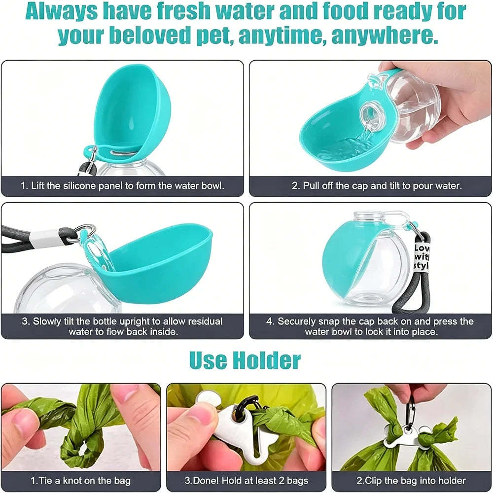 Portable Pet Water Bottle and Bowl