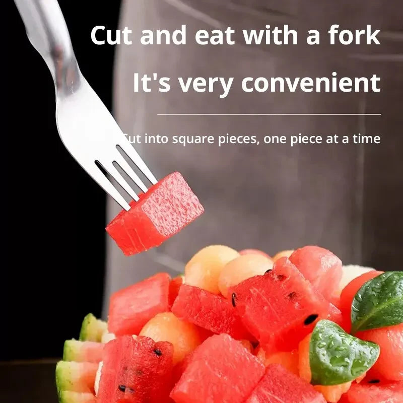 Portable Stainless Steel Watermelon Fork Slicer